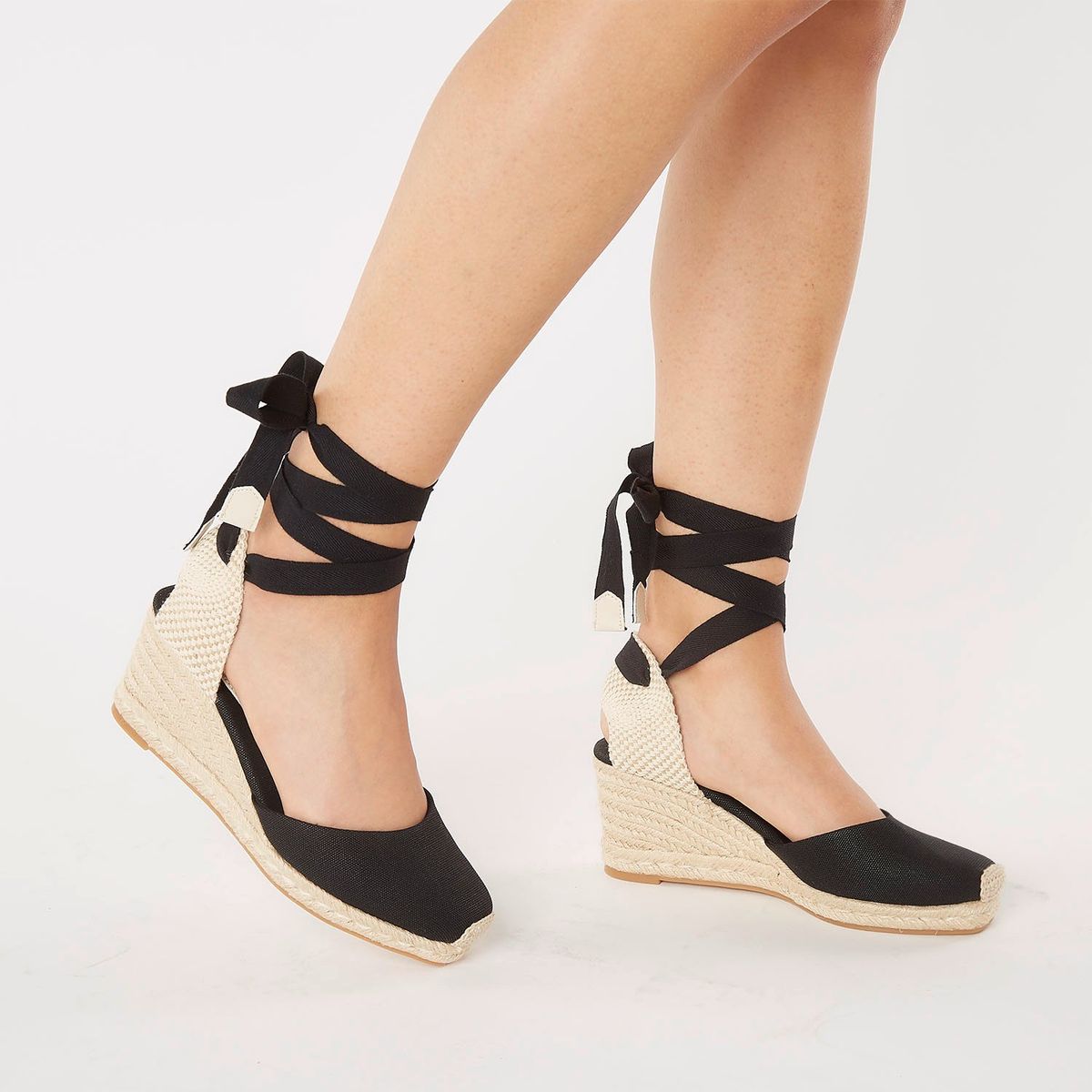 BASEMENT - Alpargatas de Cuña con Lazos Mujer Basement