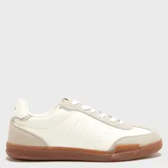 BASEMENT - Asombro Zapatilla Urbana Mujer Cuero Blanco