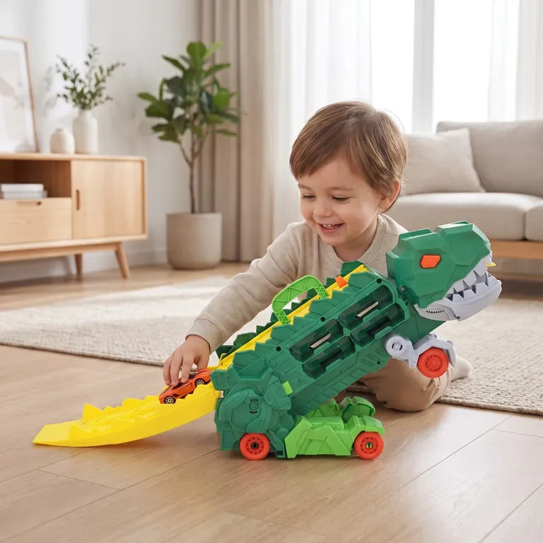 Transportador de Autos Dino Verde