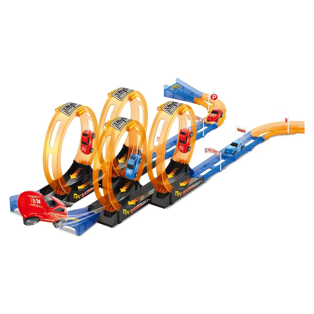 KIDS N PLAY - Pista 4 Loops Mas 2 Autos Pull Back Kids N Play