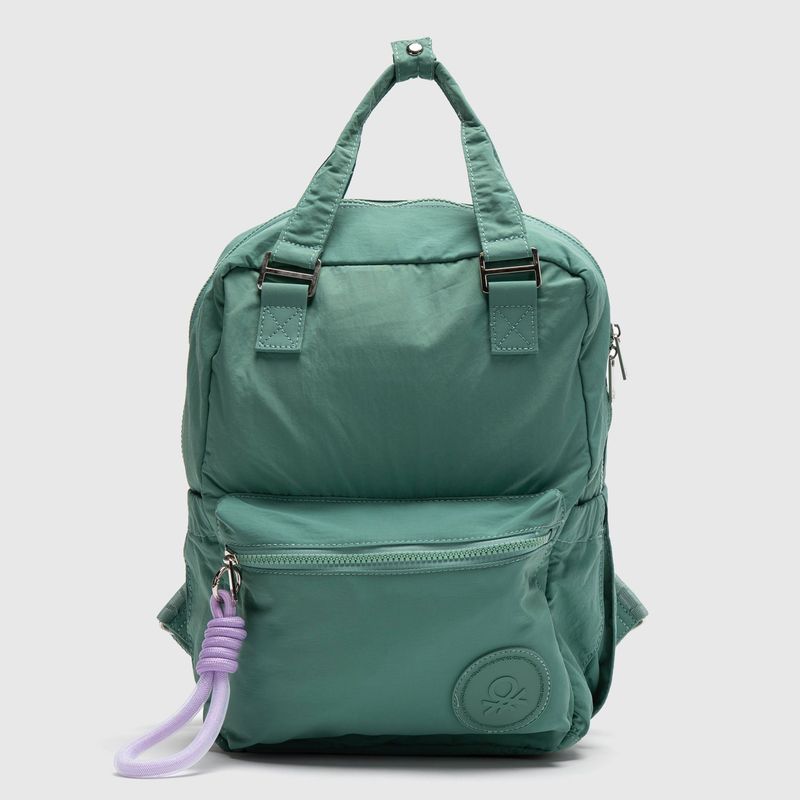 BENETTON - Mochila Verde Mujer Benetton