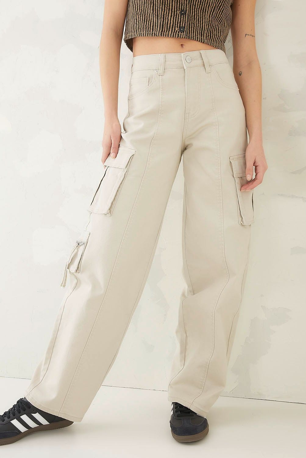 AMERICANINO - Jeans Cargo Tiro Alto Mujer Americanino