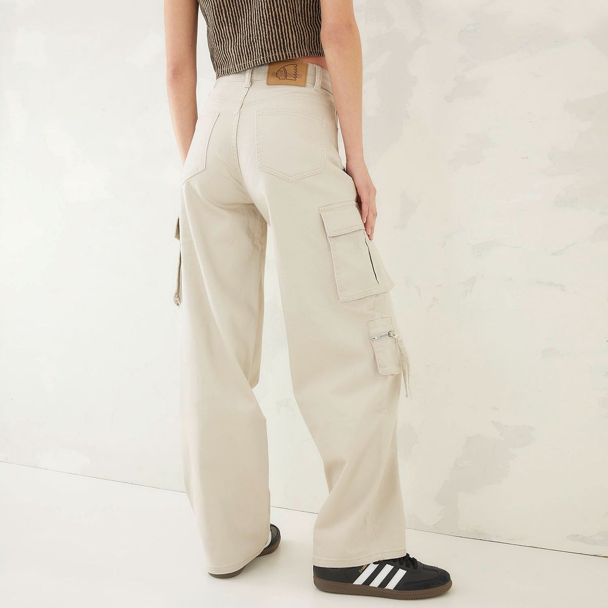 AMERICANINO - Jeans Cargo Tiro Alto Mujer Americanino