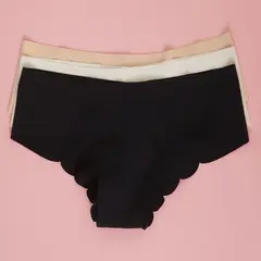 BLU - Pack 3 Calzones Bikini Mujer Sin Costuras