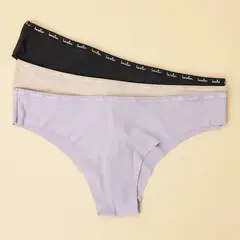 BENETTON - Calzón Bikini Pack de 3 Calzones Mujer
