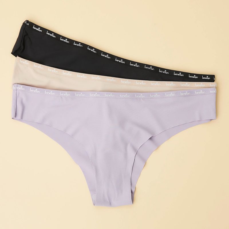 BENETTON - Calzón Bikini Benetton Pack de 3 Calzones Mujer