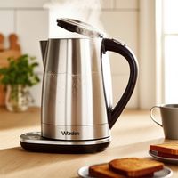 Hervidor Eléctrico 1.7 Litros Acero Inoxidable con Ajuste de Temperatura