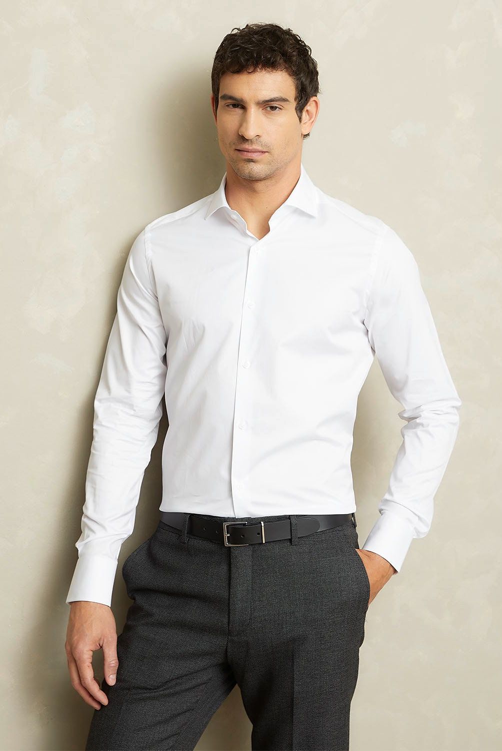 WOLF&HANK - Camisa Casual Wolf&Hank Algodón Pima Manga Larga Hombre
