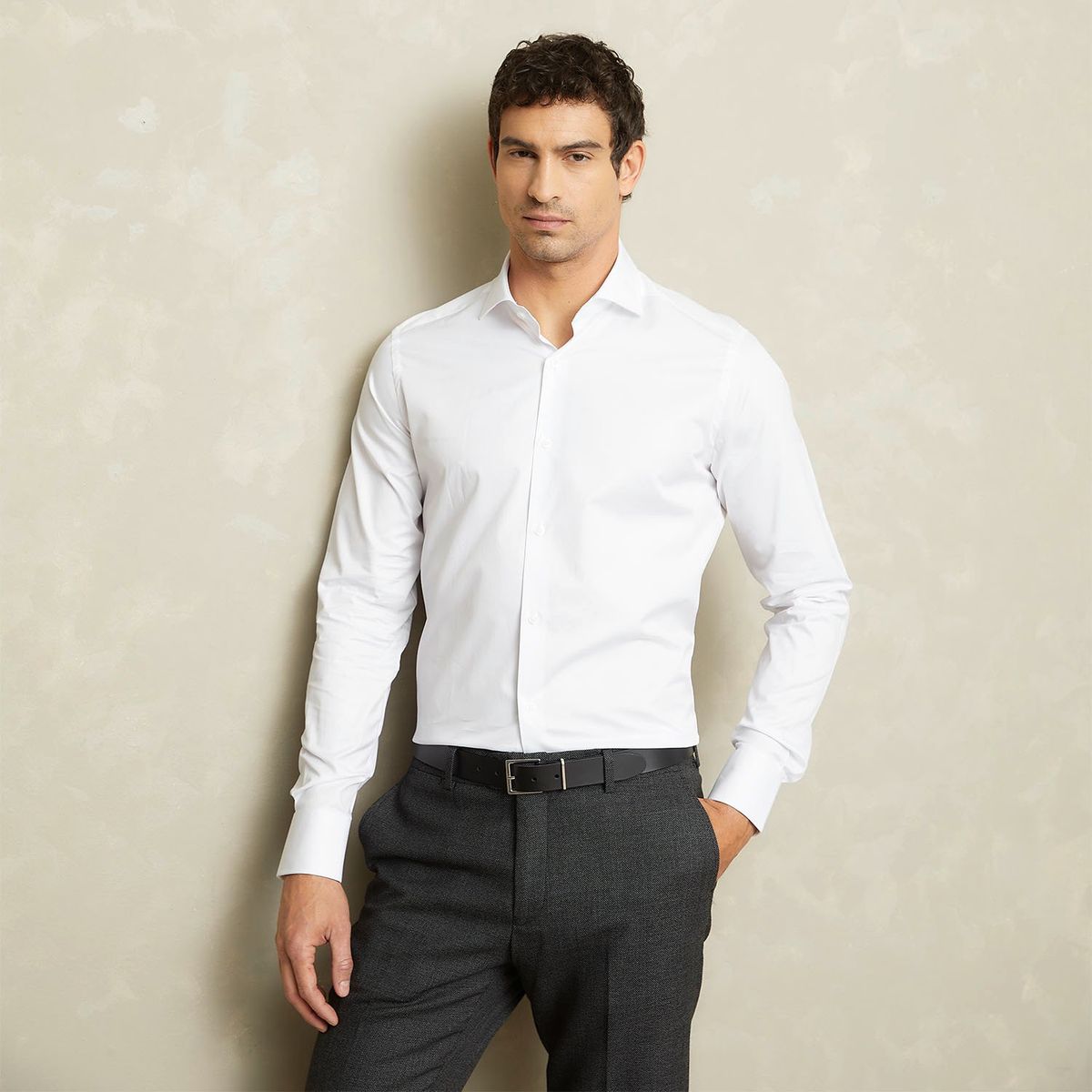 WOLF&HANK - Camisa Casual Wolf&Hank Algodón Pima Manga Larga Hombre