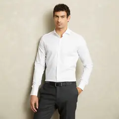 WOLF&HANK - Camisa Casual Algodón Pima Manga Larga Hombre