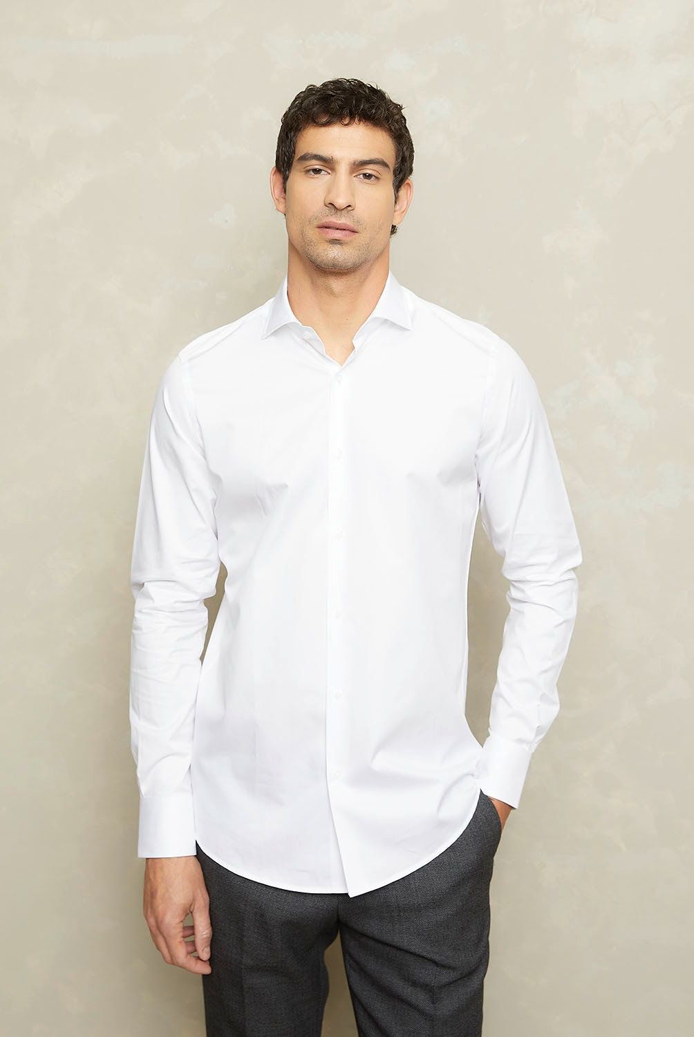 WOLF&HANK - Camisa Casual Wolf&Hank Algodón Pima Manga Larga Hombre
