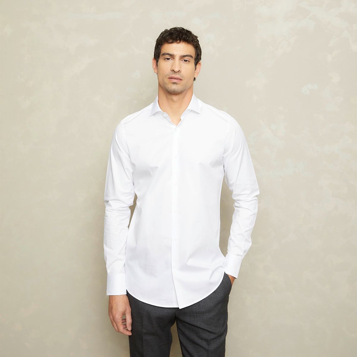 WOLF&HANK - Camisa Casual Wolf&Hank Algodón Pima Manga Larga Hombre