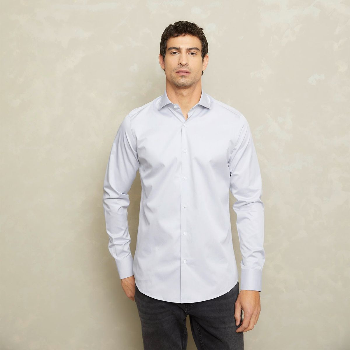 WOLF&HANK - Camisa Casual Wolf&Hank Algodón Pima Manga Larga Hombre