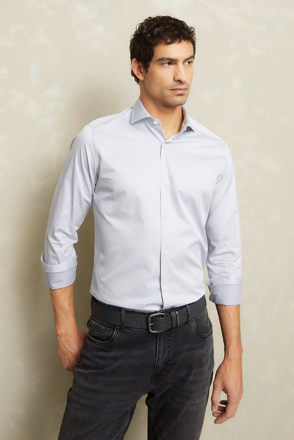 WOLF&HANK - Camisa Casual Wolf&Hank Algodón Pima Manga Larga Hombre