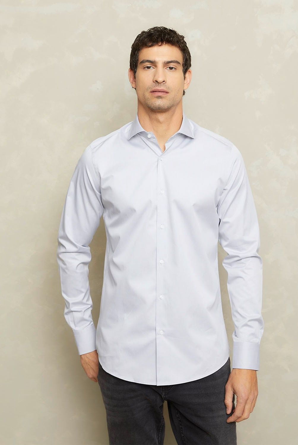 WOLF&HANK - Camisa Casual Wolf&Hank Algodón Pima Manga Larga Hombre
