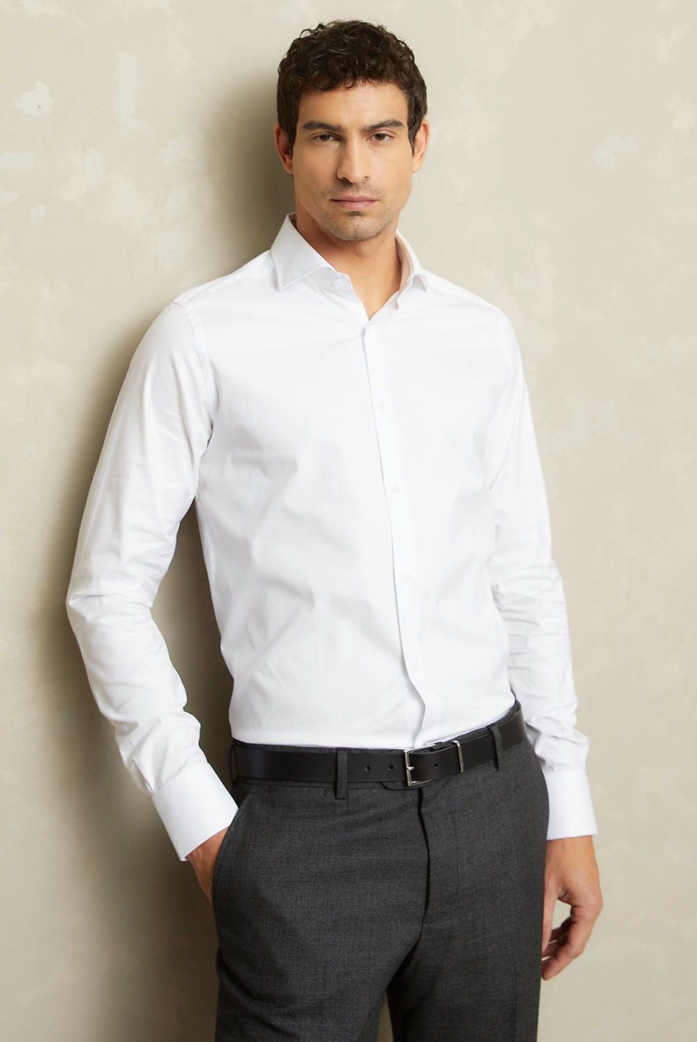 WOLF&HANK - Camisa Casual Manga Larga Algodón Pima Hombre Wolf&Hank