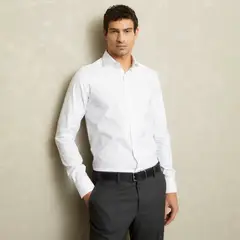 WOLF&HANK - Camisa Casual Manga Larga Algodón Pima Hombre