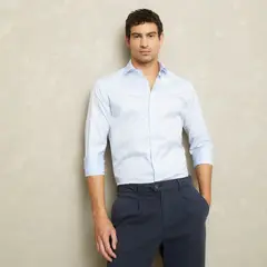 WOLF&HANK - Camisa Casual Manga Larga Algodón Pima Hombre