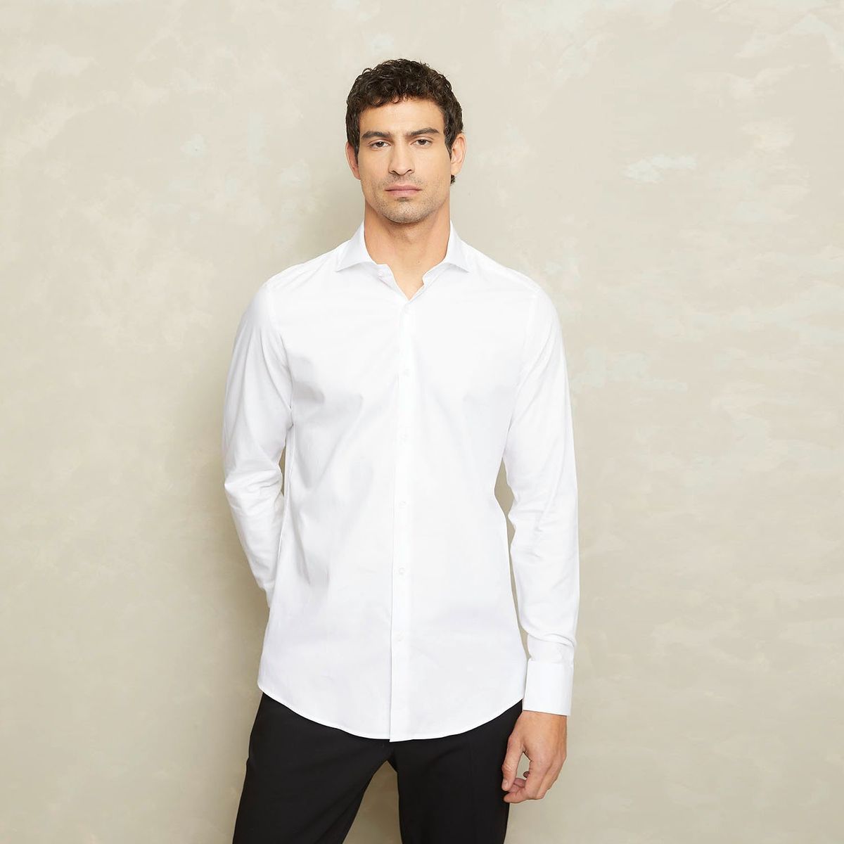 WOLF&HANK - Camisa Casual Algodón Pima Manga Larga Hombre Wolf&Hank