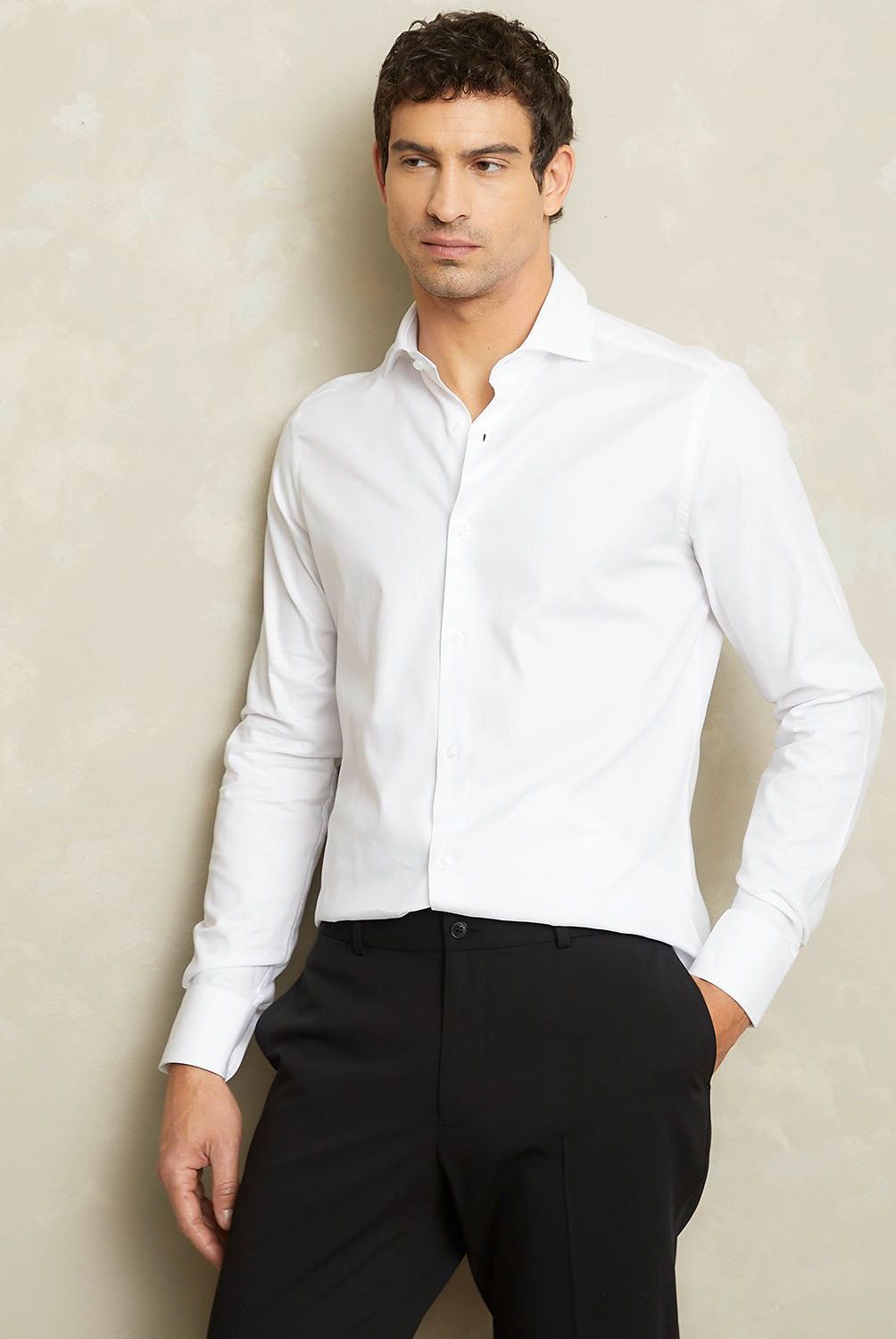WOLF&HANK - Camisa Casual Algodón Pima Manga Larga Hombre Wolf&Hank