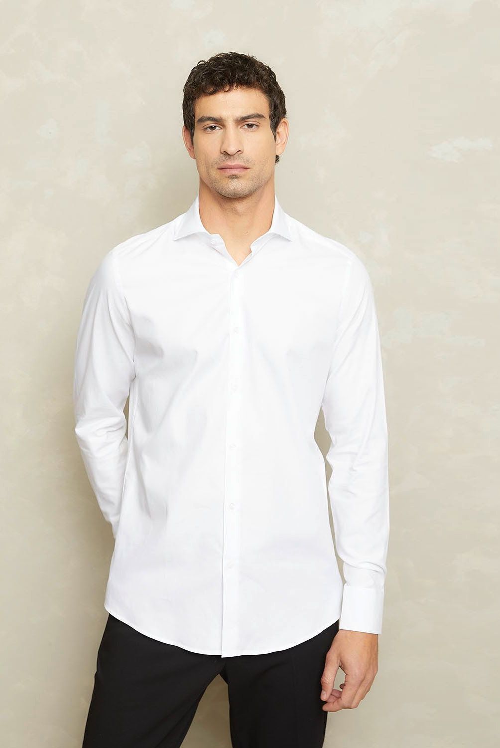 WOLF&HANK - Camisa Casual Algodón Pima Manga Larga Hombre Wolf&Hank