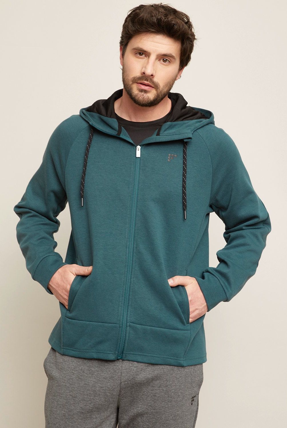 FRATTA - Polerón Deportivo Fratta con Gorro y Cierre Completo Hombre