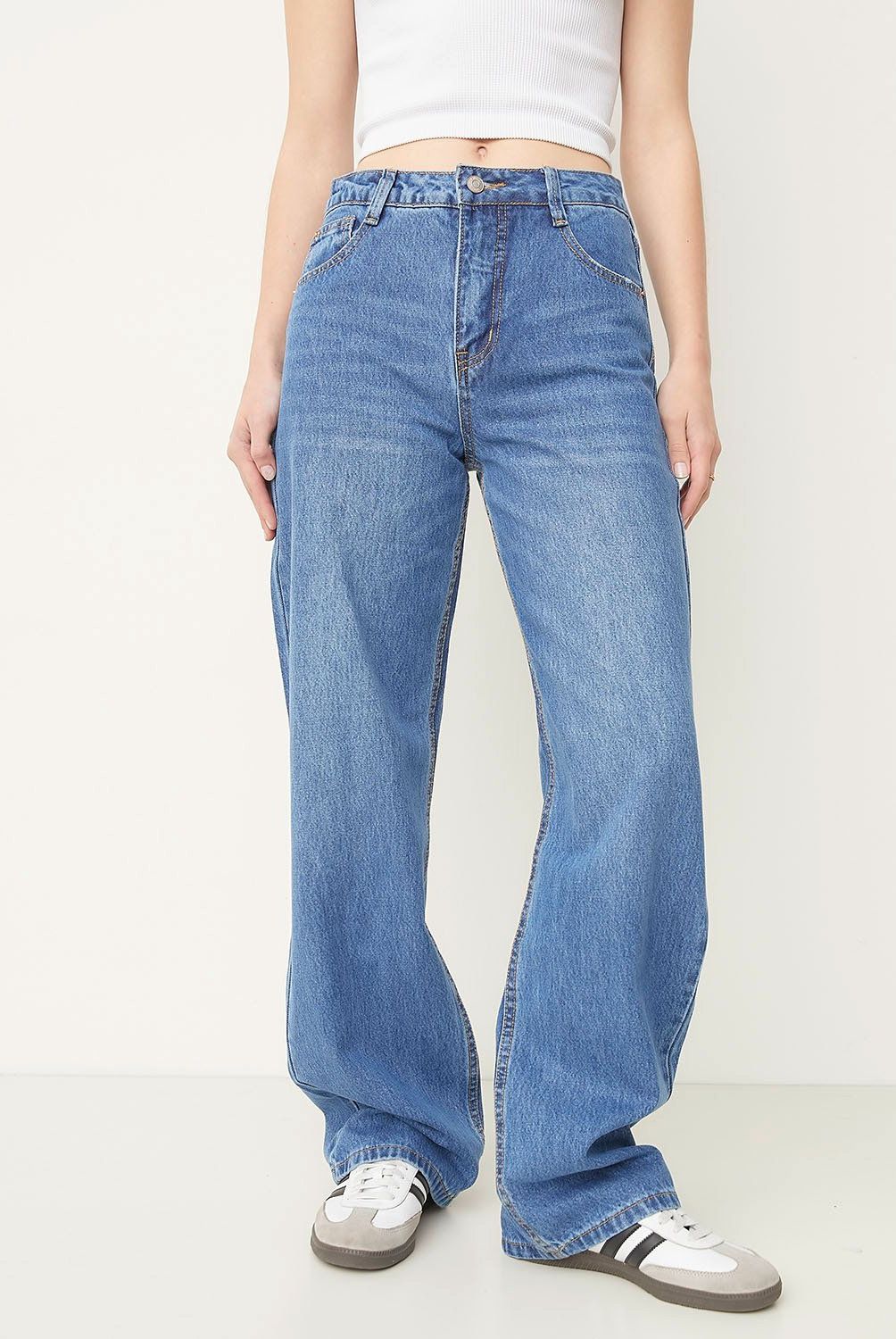 SYBILLA - Jeans Baggy Tiro Alto Mujer Sybilla