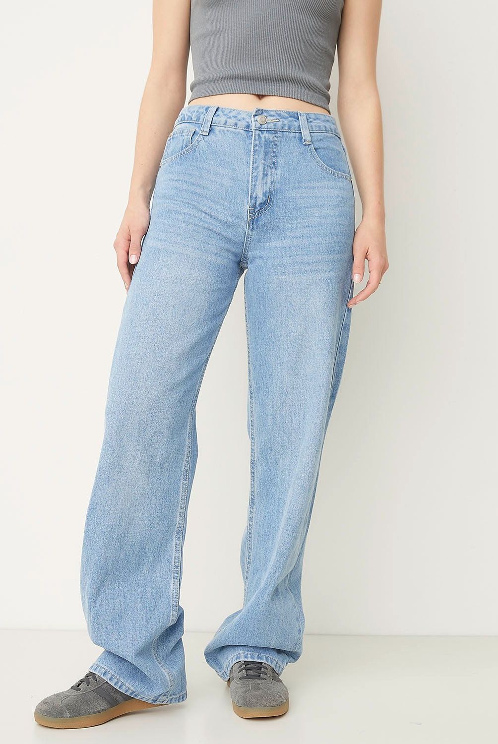 SYBILLA - Jeans Baggy Tiro Alto Mujer Sybilla