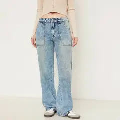 SYBILLA - Jeans Loose Fit Tiro Medio Mujer Algodón