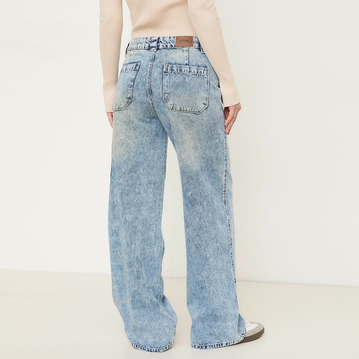 SYBILLA - Jeans Loose Fit Tiro Medio Mujer Sybilla Algodón