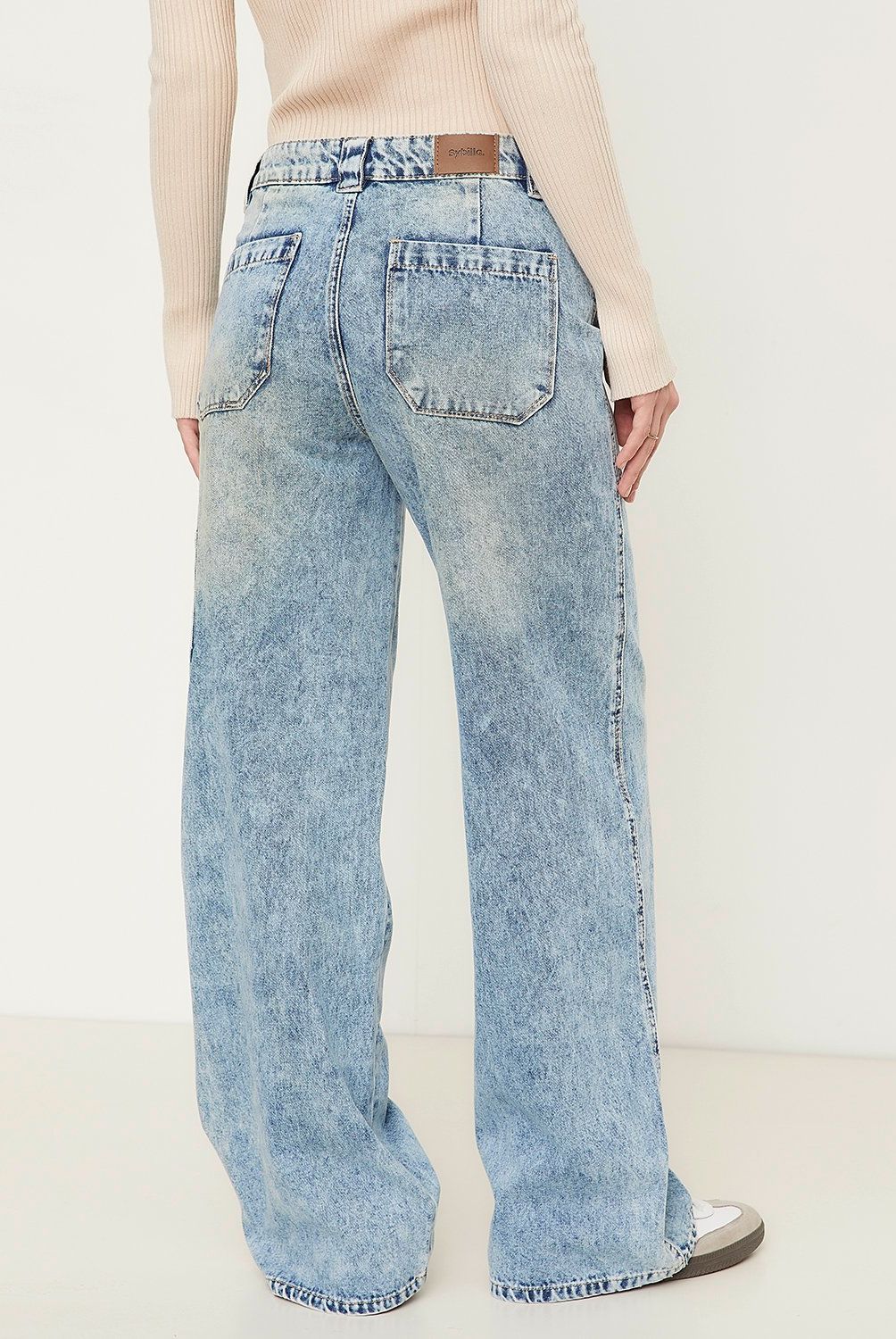 SYBILLA - Jeans Loose Fit Tiro Medio Mujer Sybilla Algodón