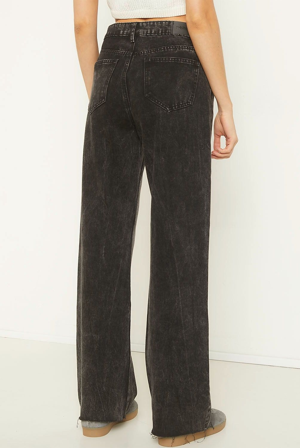 SYBILLA - Jeans Straight Tiro Alto Mujer Sybilla