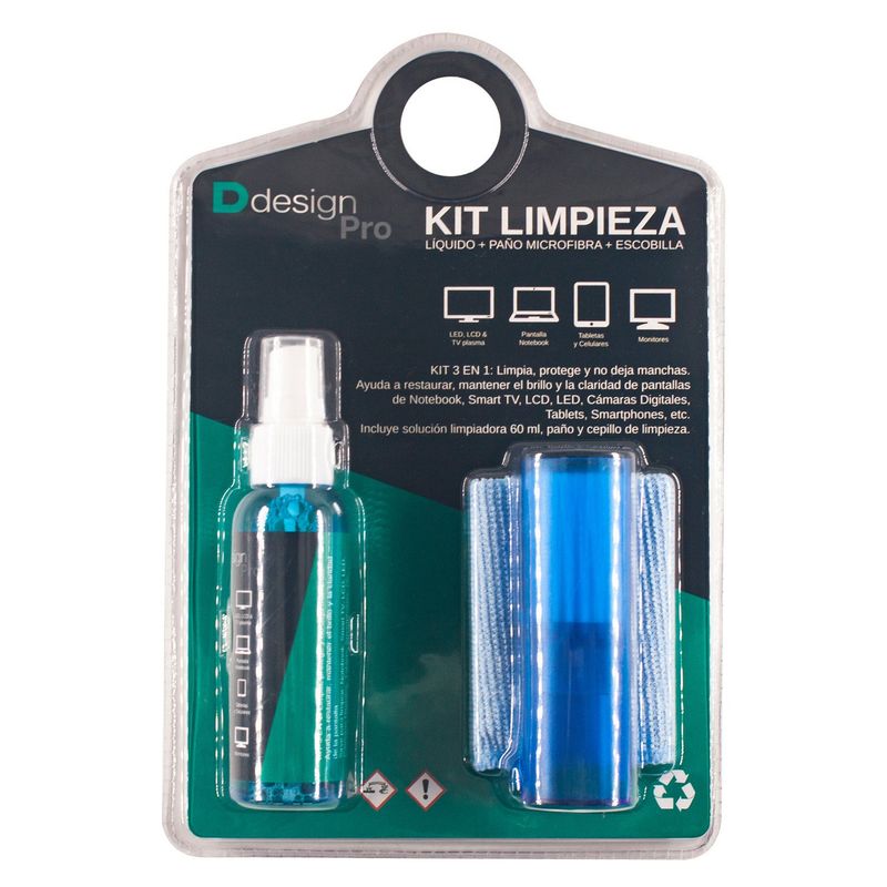 DDESIGN - Kit de Limpieza Ddesign 3 en 1 para Pantallas