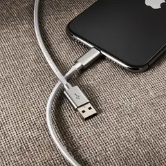 DDESIGN - Cable USB-A a USB-C 3 Metros Plateado