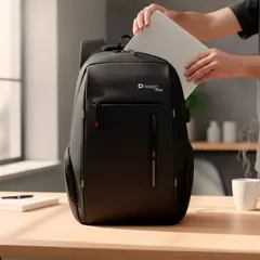 DDESIGN - Mochila Deportiva para Notebook 15 Pulgadas Unisex Negra