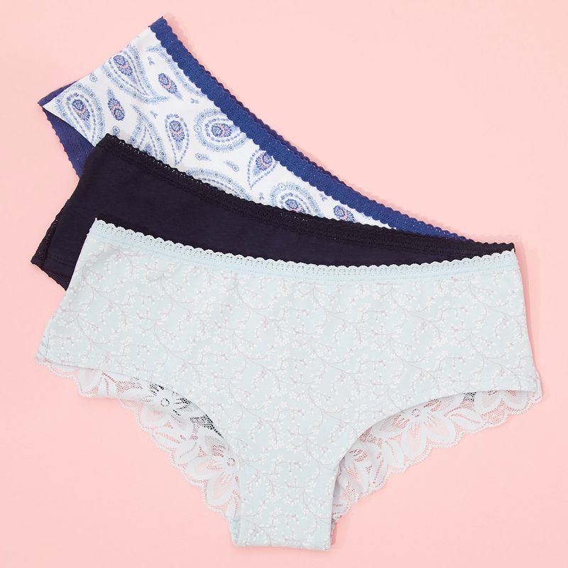 SYBILLA - Pack de 3 Calzones Mujer Sybilla Algodón Encaje