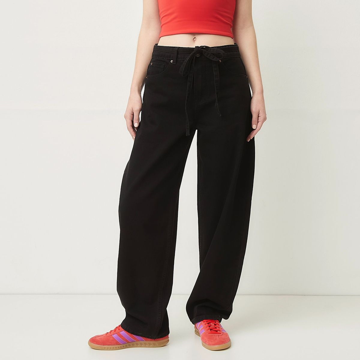 SYBILLA - Jeans Balloon Tiro Alto Mujer Sybilla