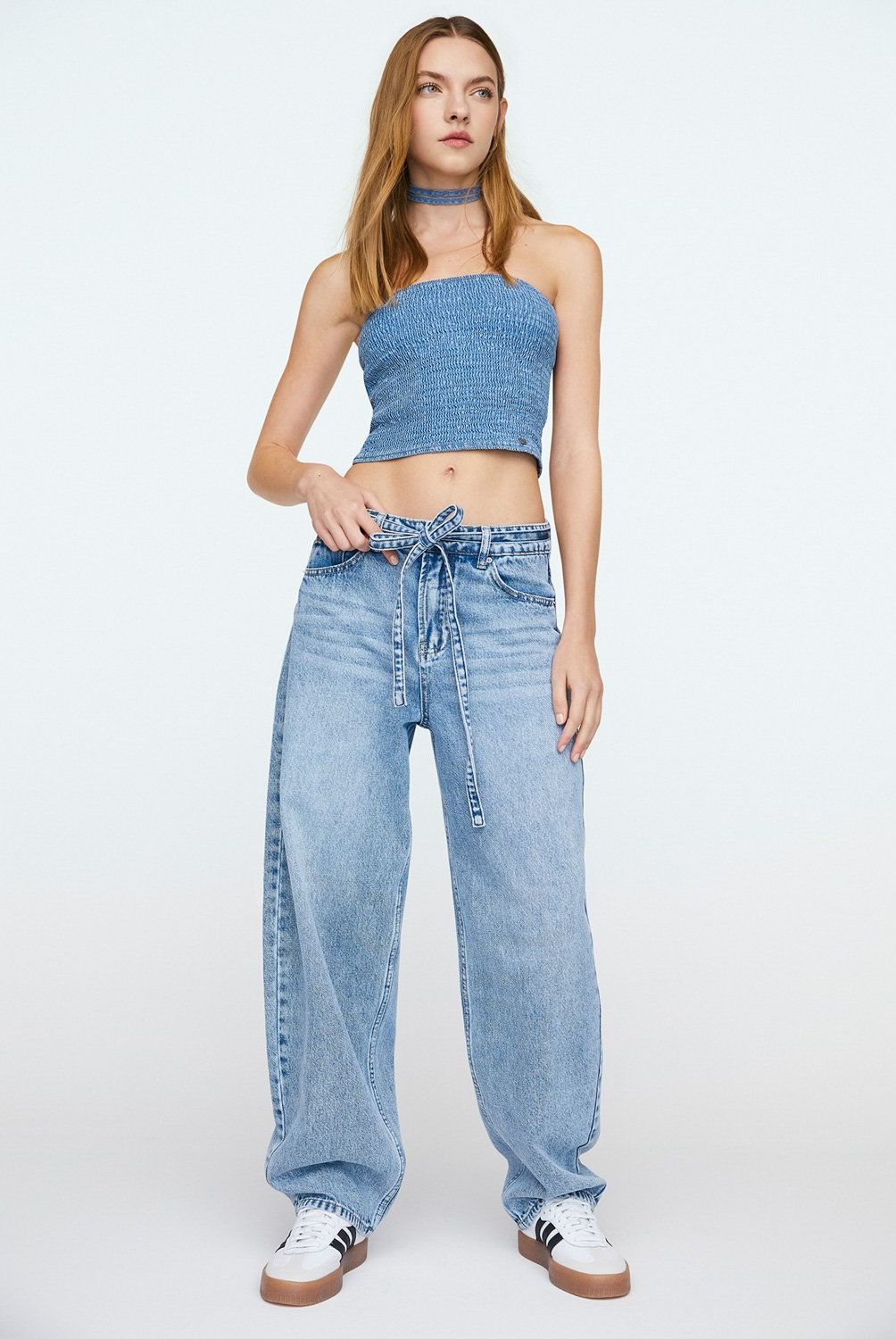 SYBILLA - Jeans Sybilla Balloon Tiro Alto Mujer Algodón