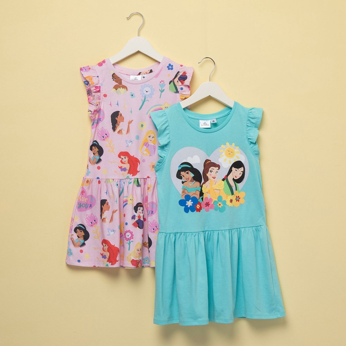 PRINCESAS - Pack 2 Vestidos Niña Algodón Princesas Disney