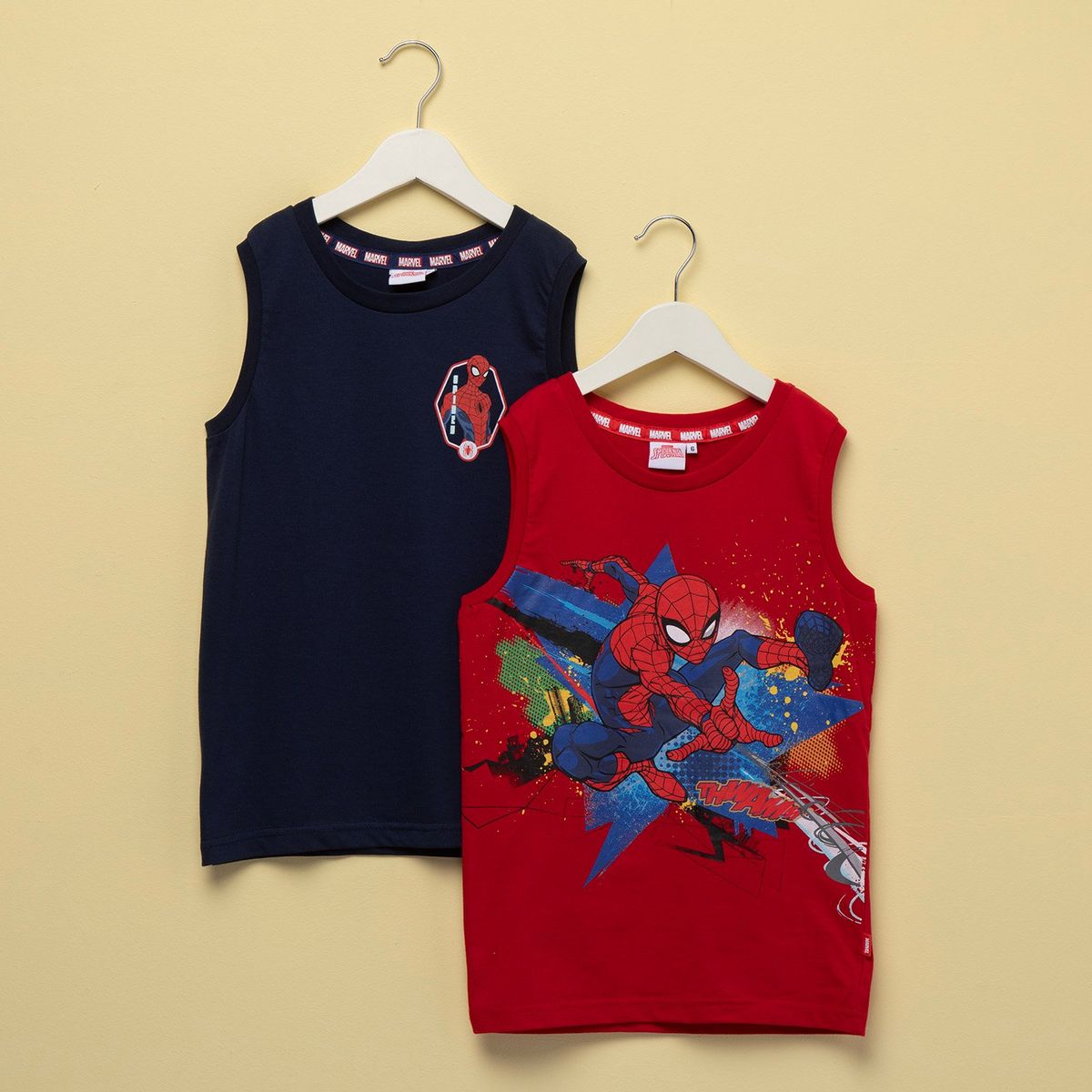 MARVEL - Pack 2 Poleras Niño Algodón SpiderMan