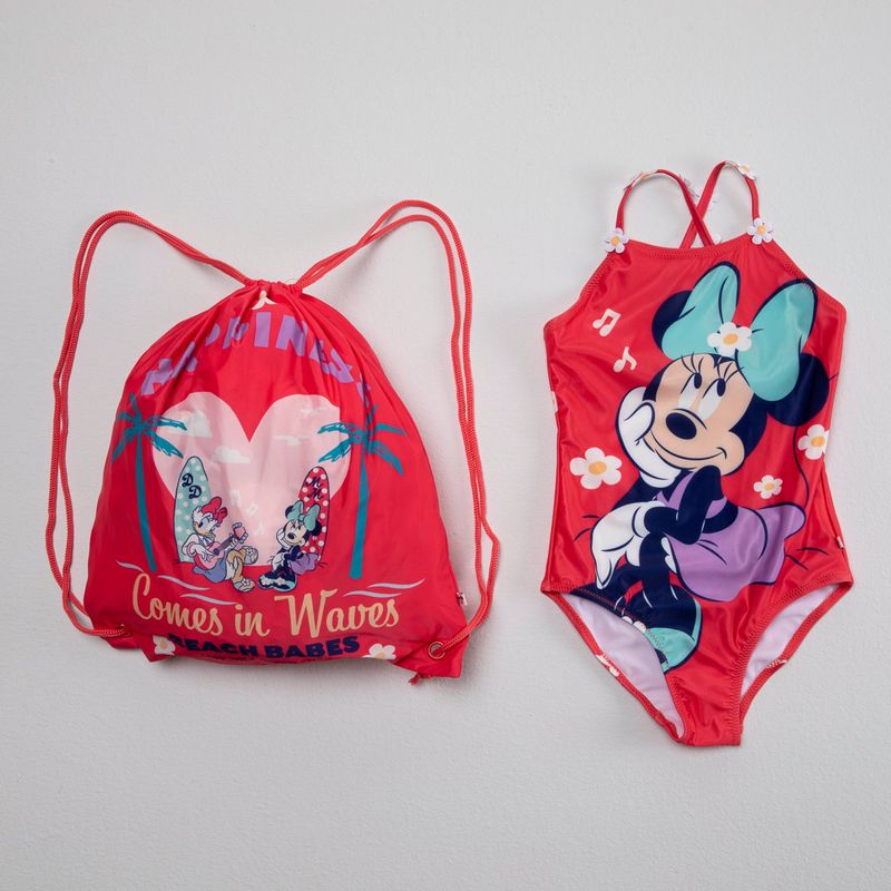 MINNIE - Conjunto Traje De Baño + Bolso Niña Minnie