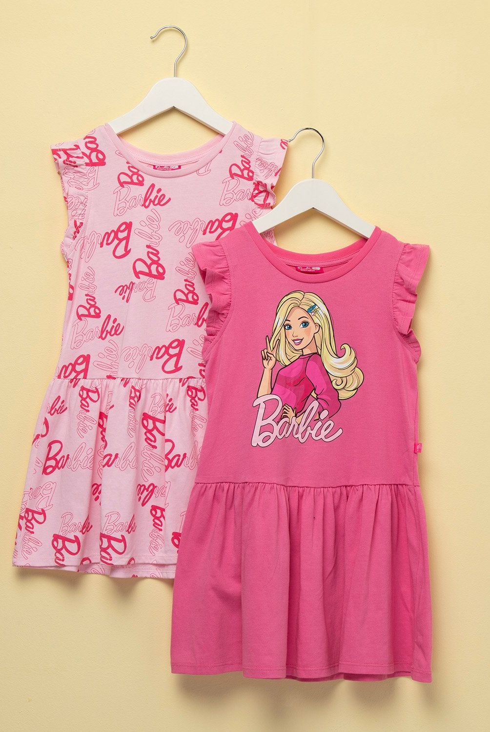 BARBIE - Pack 2 Vestidos Barbie Algodón Niña