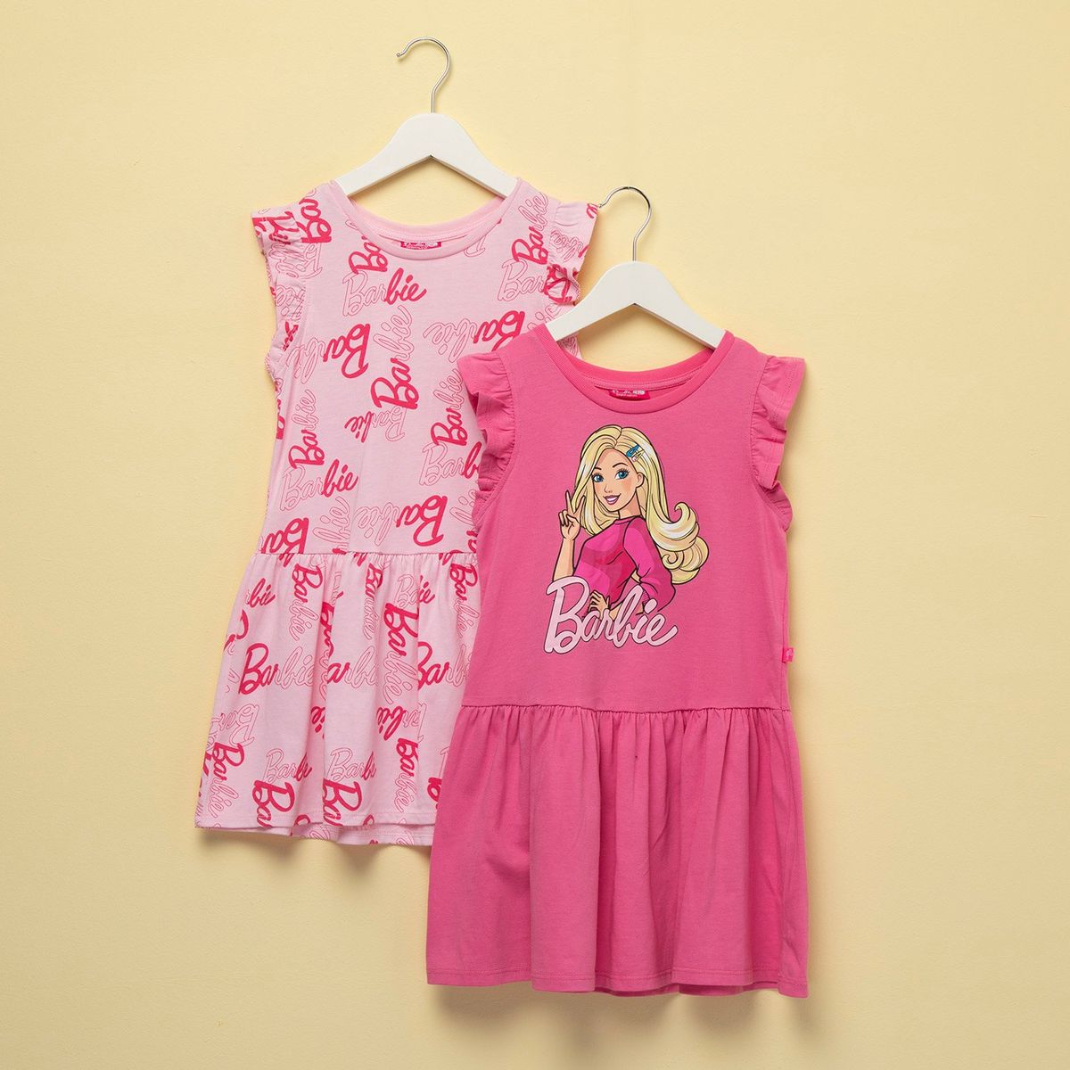 BARBIE - Pack 2 Vestidos Barbie Algodón Niña