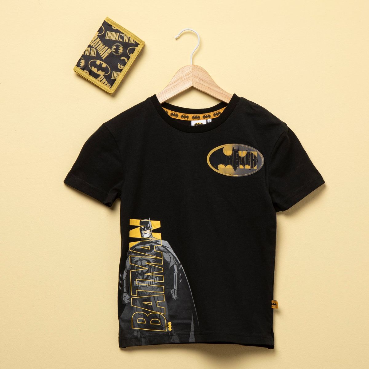 DC ORIGINALS - Polera Dc Originals Batman con Billetera para Niño