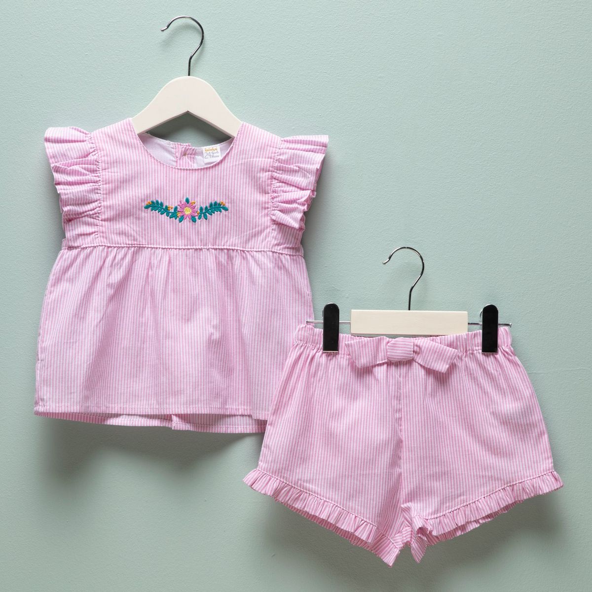 YAMP - Conjunto Blusa Más Short Bebé Niña Yamp