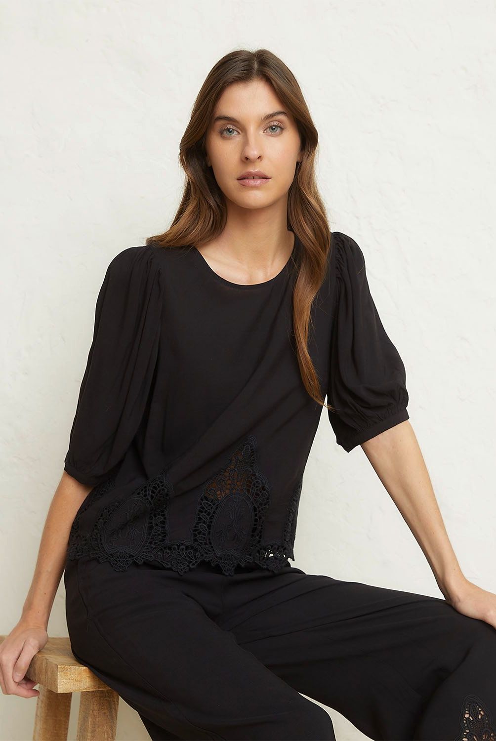 BASEMENT - Blusa Manga Corta Mujer Basement