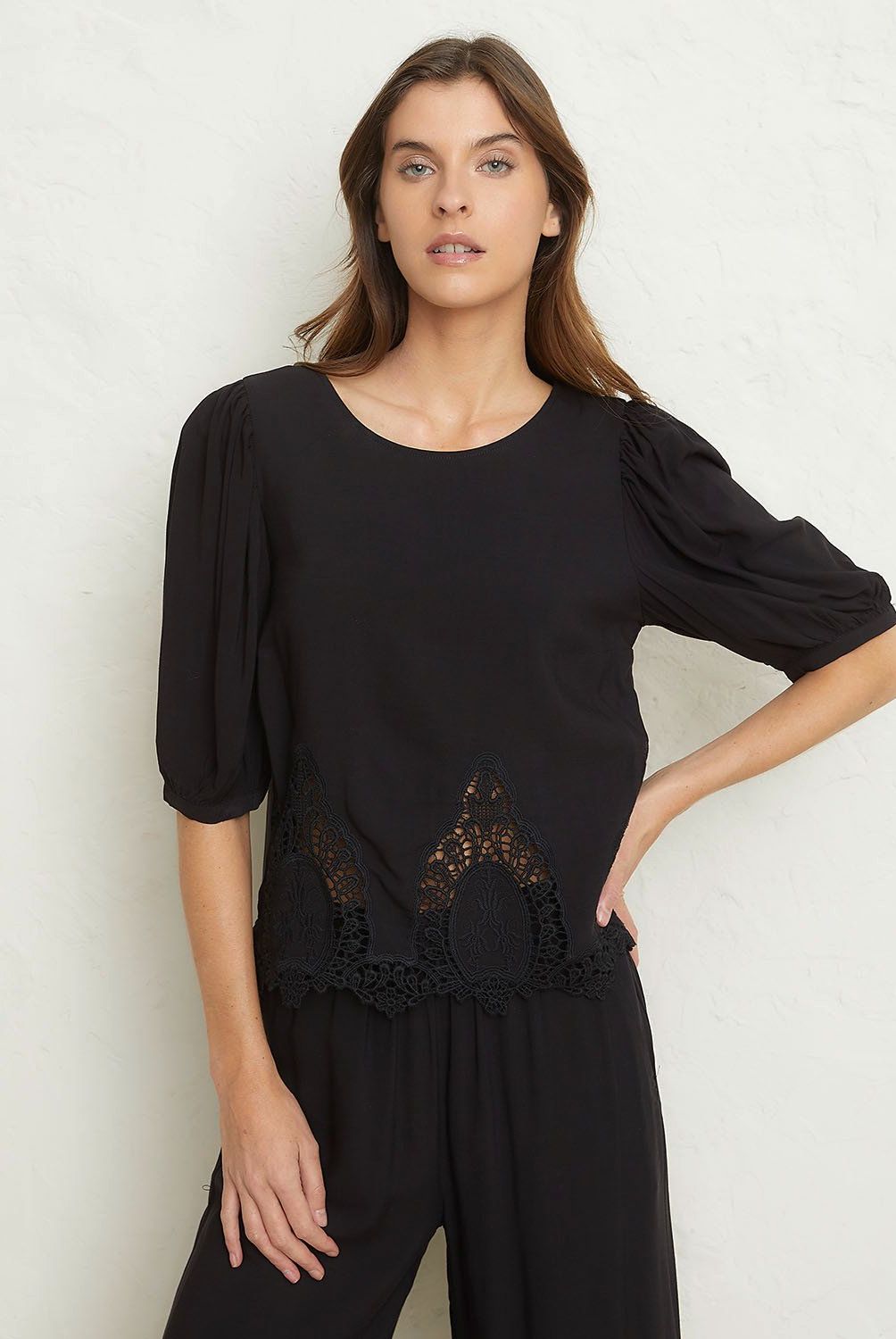 BASEMENT - Blusa Manga Corta Mujer Basement