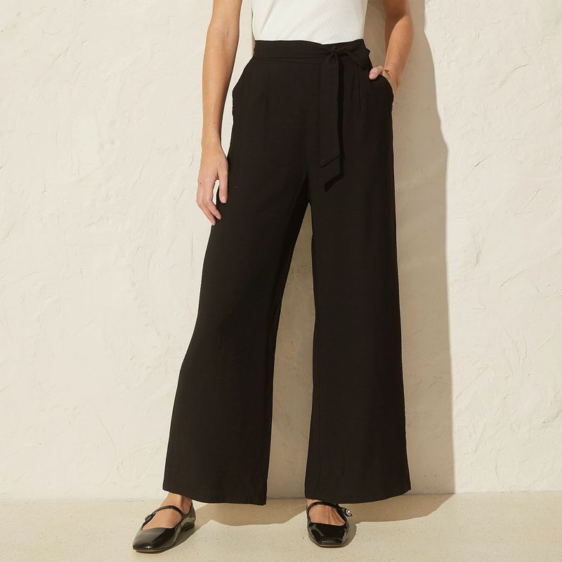 BASEMENT - Pantalón Culotte Tiro Alto Mujer Basement