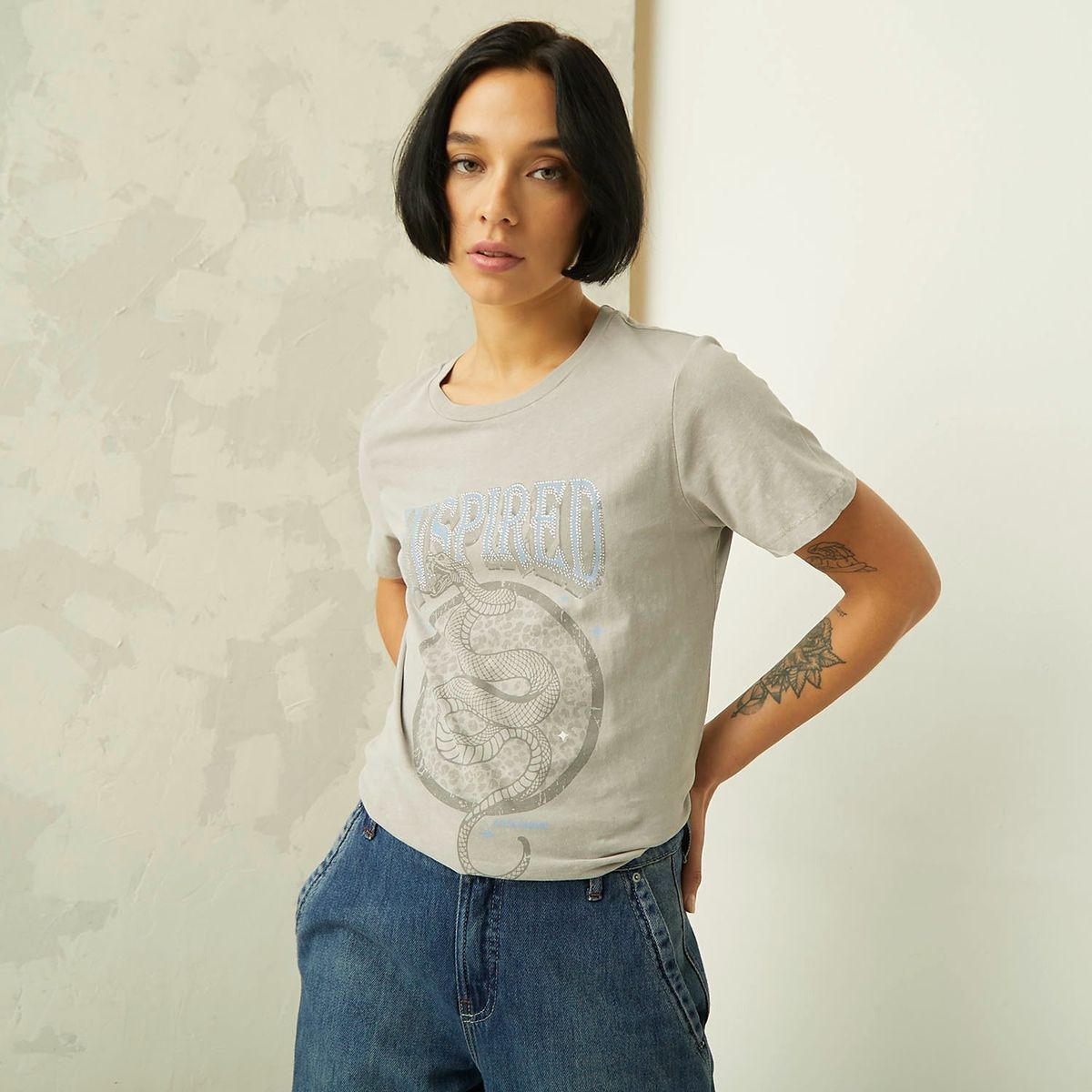 AMERICANINO - Polera Manga Corta Mujer Americanino