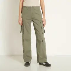 SYBILLA - Jeans Cargo Tiro Alto Mujer